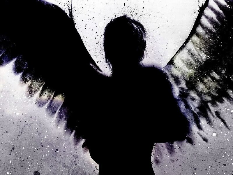 Silhouette of Person with Wings