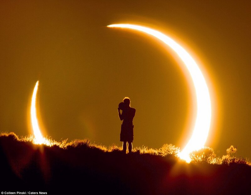 Silhouette of Person — Yellow, Dramatic, Sunset