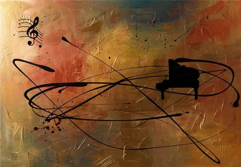 Silhouette of Piano