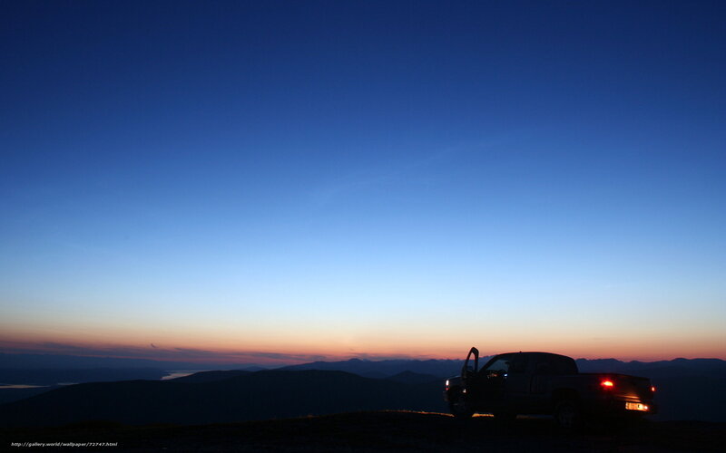 Silhouette of Pickup Truck