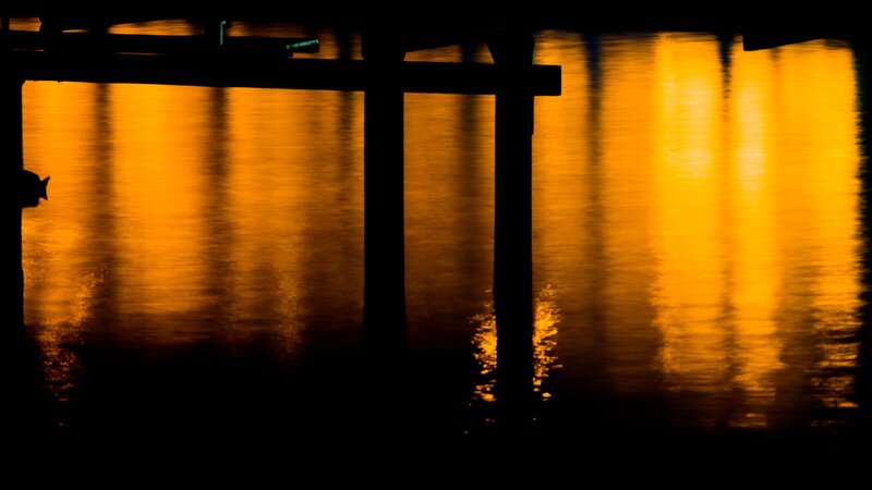 Silhouette of Pier — Black