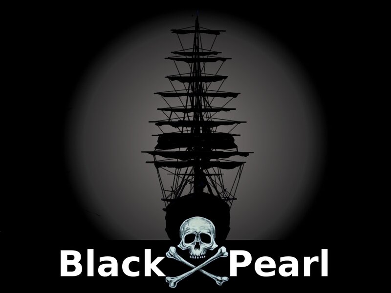 Silhouette of Pirate Ship