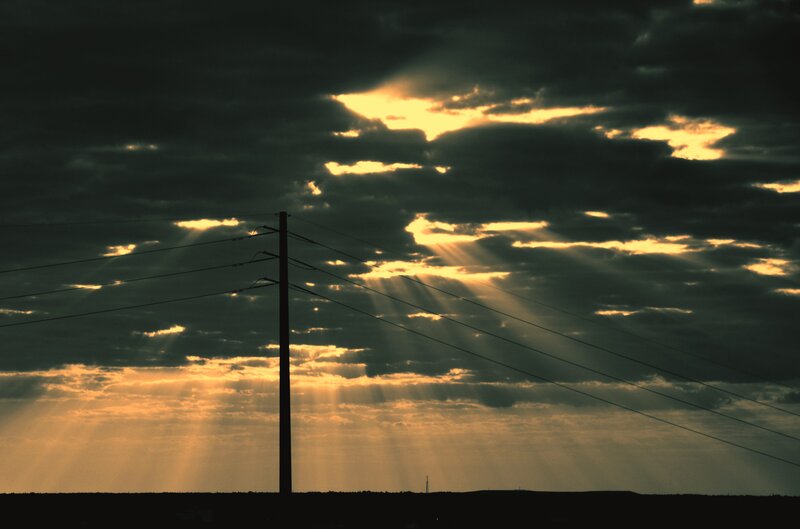 Silhouette of Power Pole