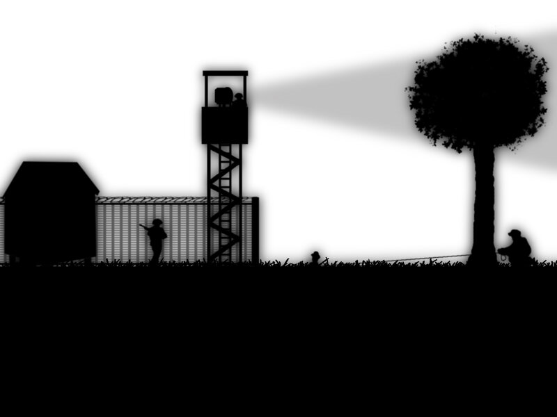 Silhouette of Prison Scene