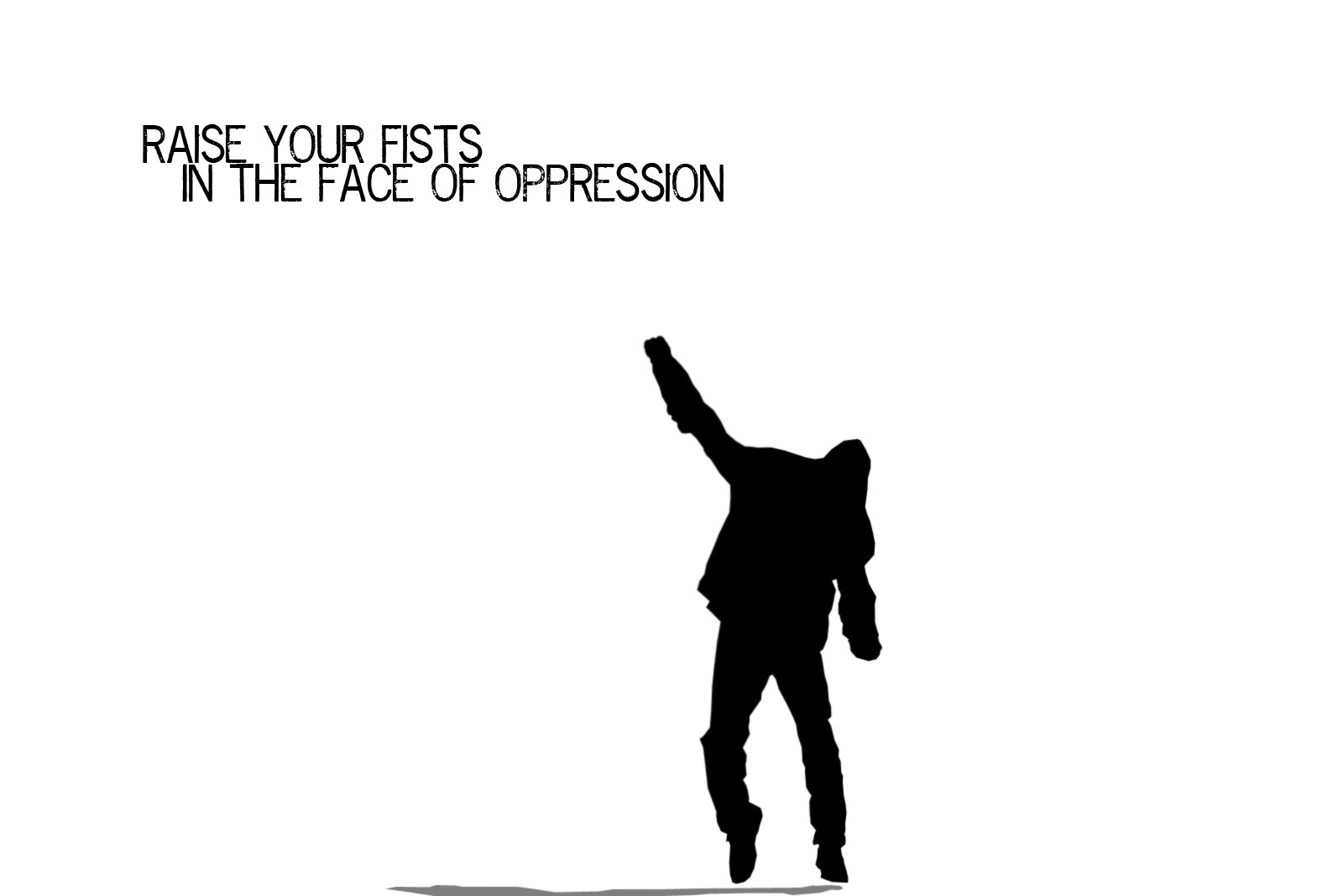 silhouette of protest