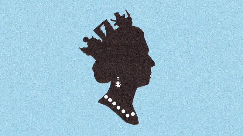 silhouette of queen with crown
