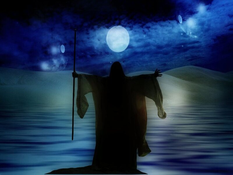 Silhouette of Robed Figure
