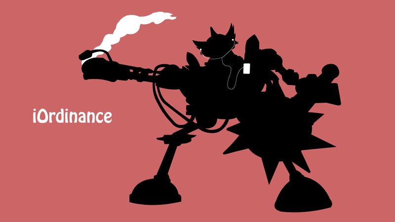 Silhouette of Robot Cat