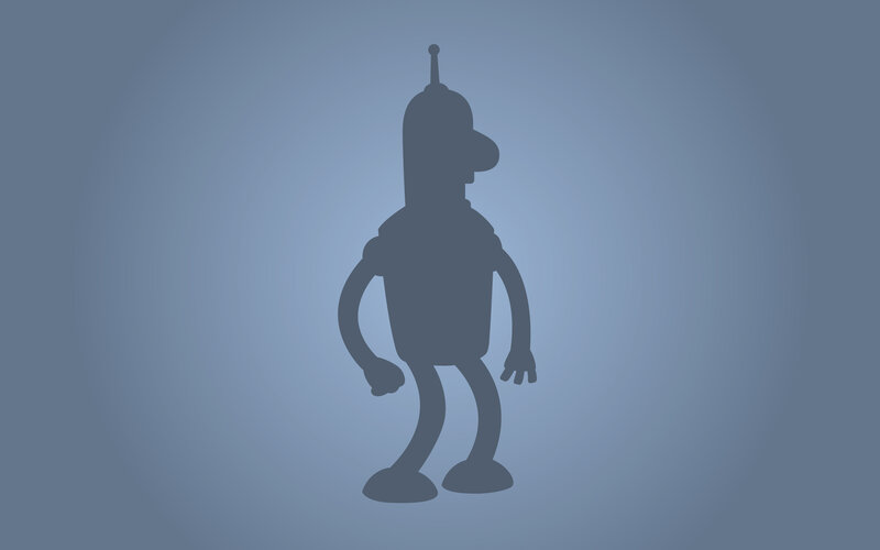 Silhouette of Robot Character