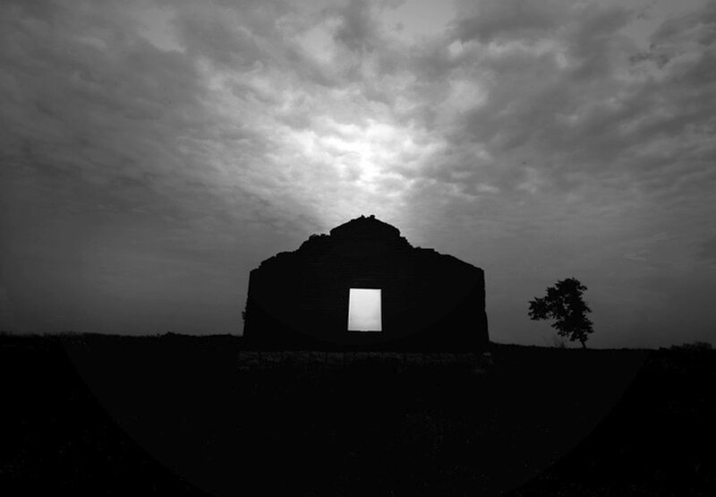 Silhouette of Ruin with Window