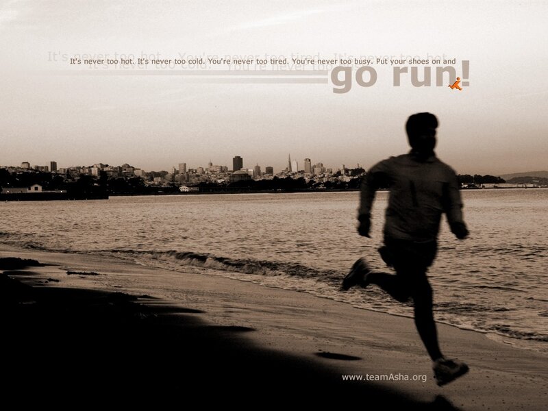 Silhouette of Runner — Brown