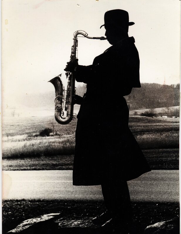 silhouette of saxophonist
