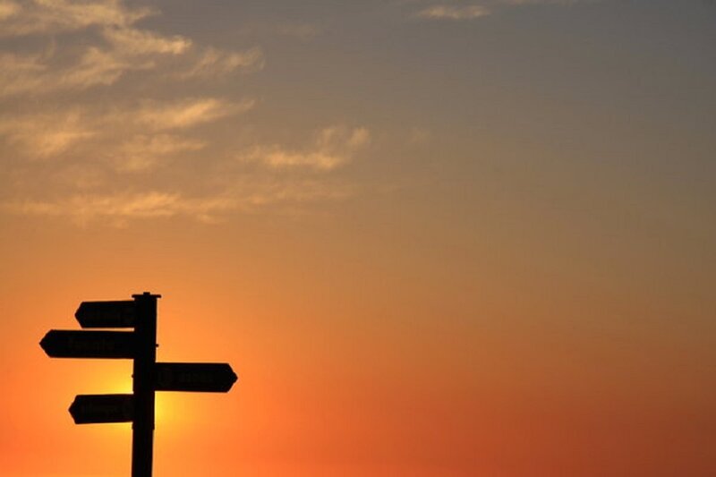 Silhouette of Signpost