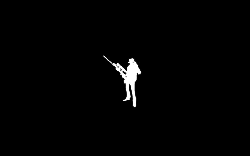 silhouette of sniper