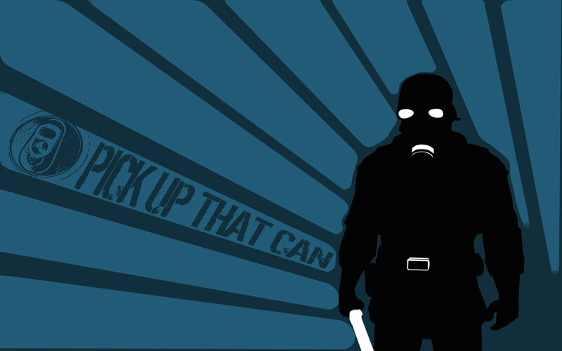 Silhouette of Soldier — Blue, Dramatic, Digital Art