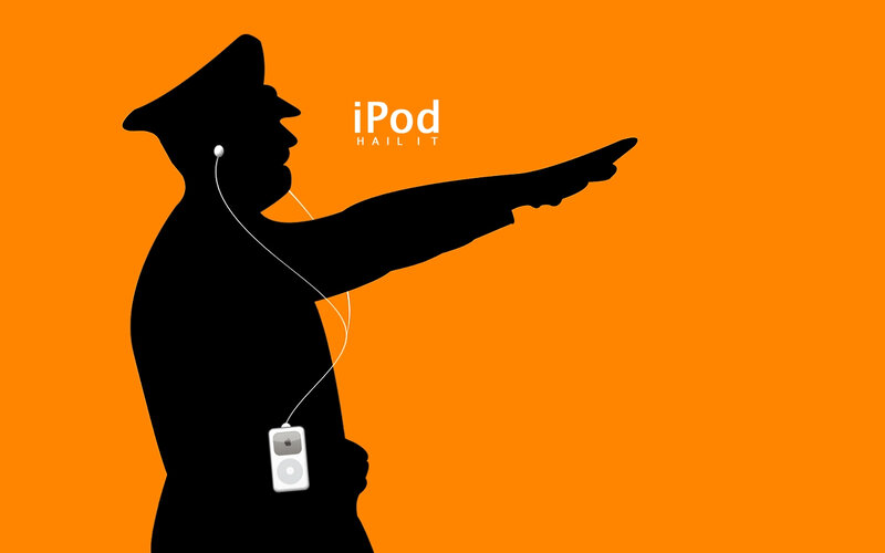 Silhouette of Soldier — Orange, Dramatic
