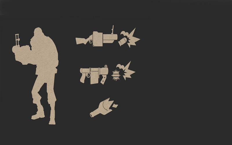silhouette of soldier with weapons