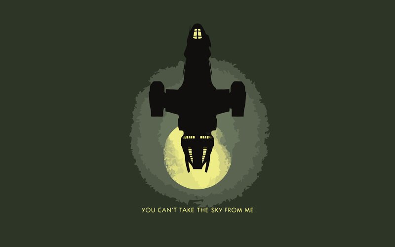 Silhouette of Spaceship — Black, Dramatic, Night