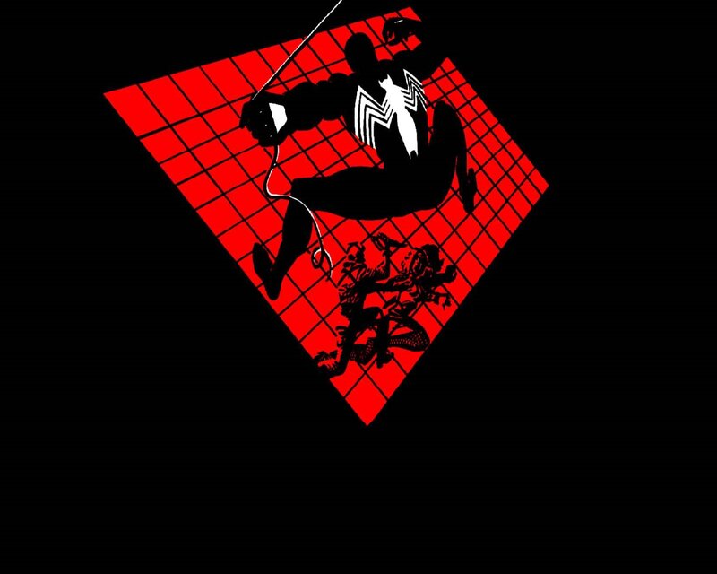 Silhouette of Spider-man — Black, Dramatic