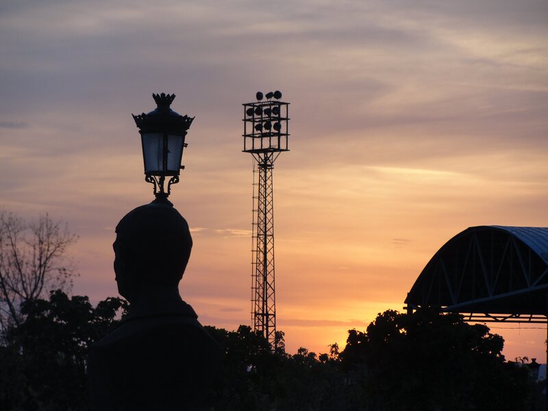 Silhouette of Statue — Orange