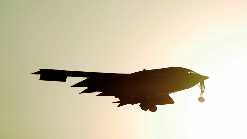 Silhouette of Stealth Bomber