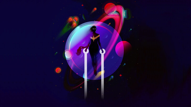 Silhouette of Superhero