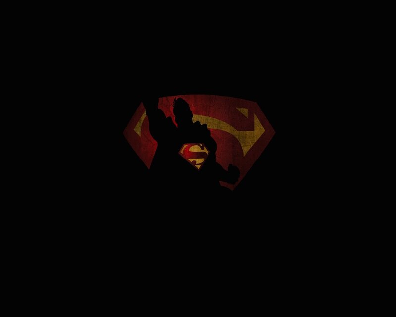 Silhouette of Superman — Black