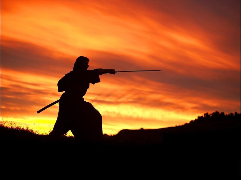 Silhouette of Swordsman
