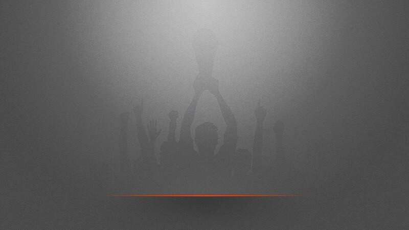 silhouette of trophy celebration