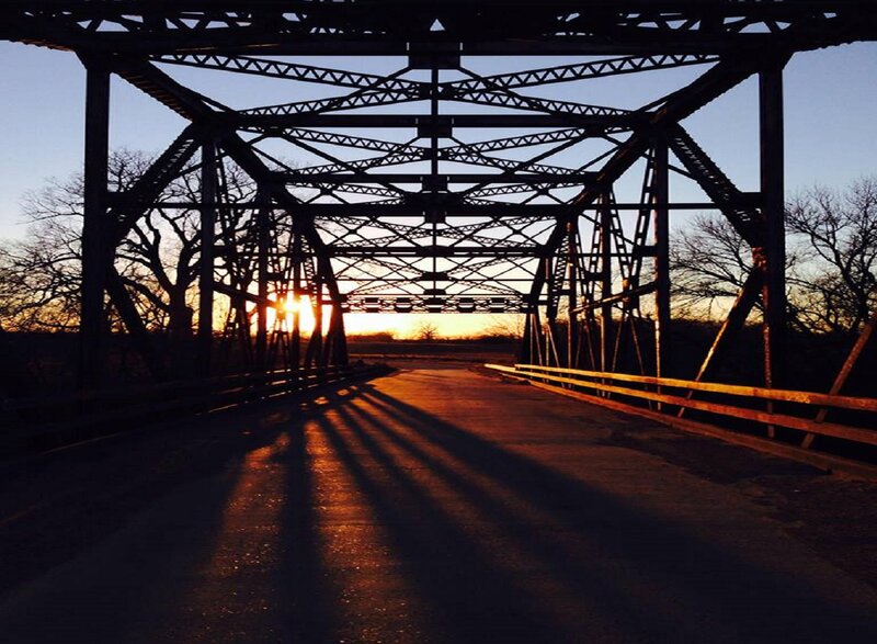 Silhouette of Truss Bridge
