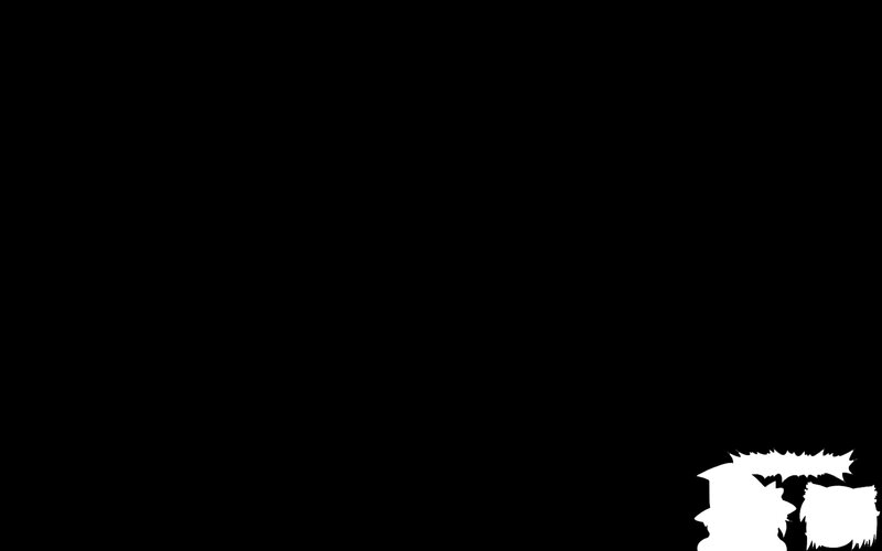 silhouette of two characters