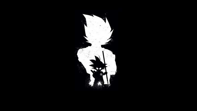 Silhouette of Two Characters — Black, Dramatic