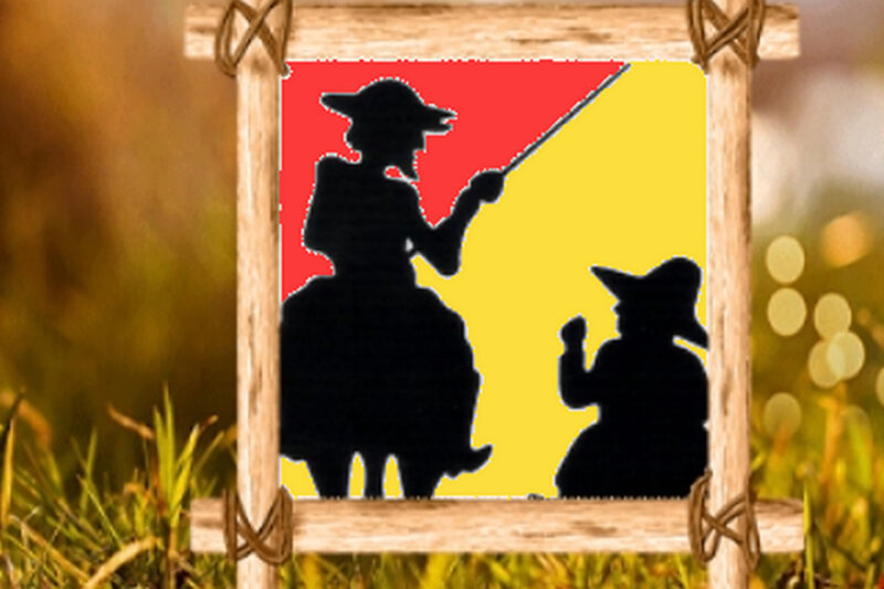 Silhouette of Two Cowboys