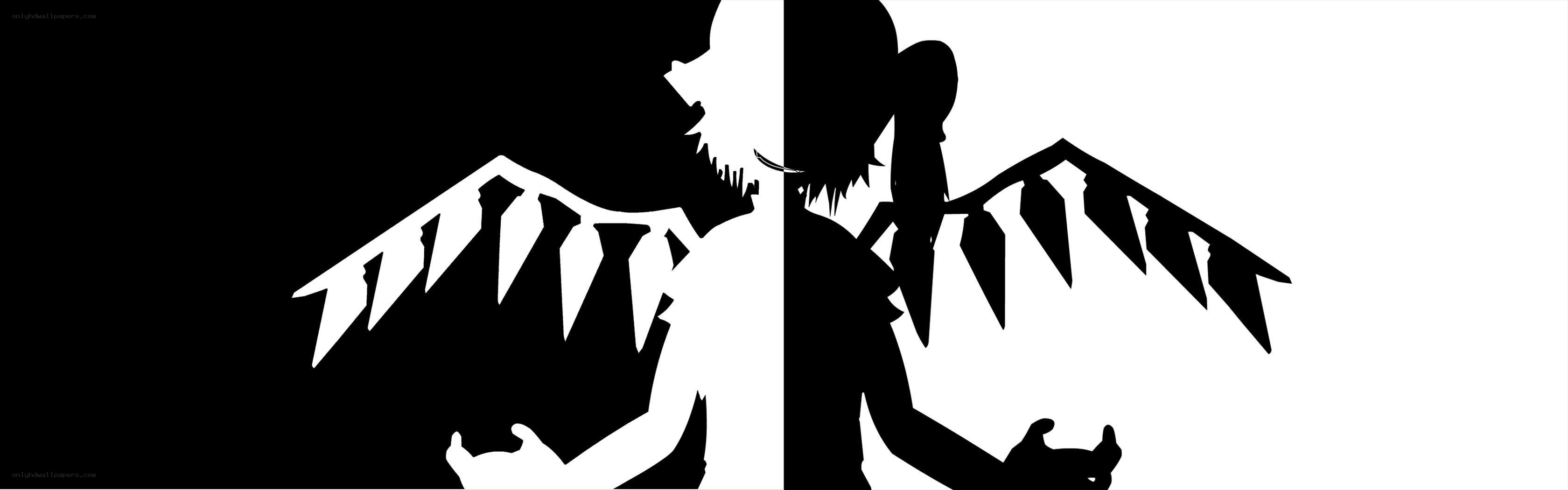silhouette of two figures