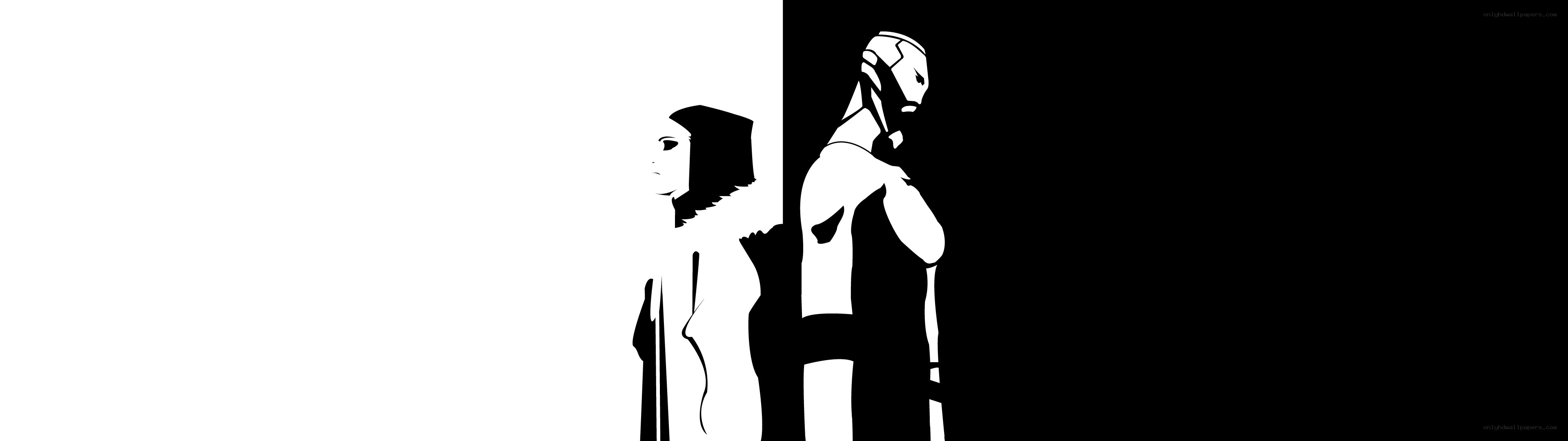 silhouette of two figures