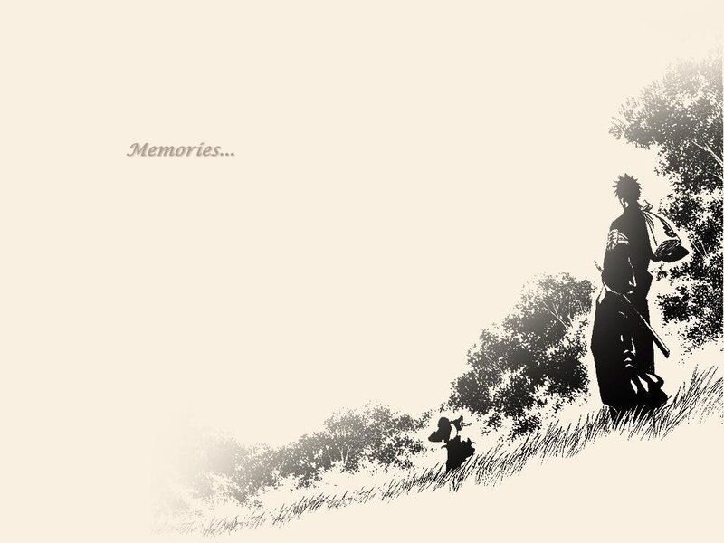 Silhouette of Two Figures — Black, Nostalgic