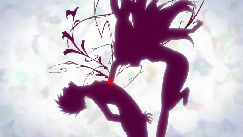 Silhouette of Two Figures — Purple