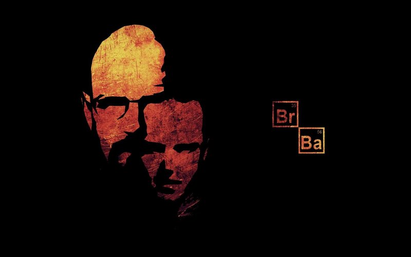 Silhouette of Two Men — Black, Dramatic