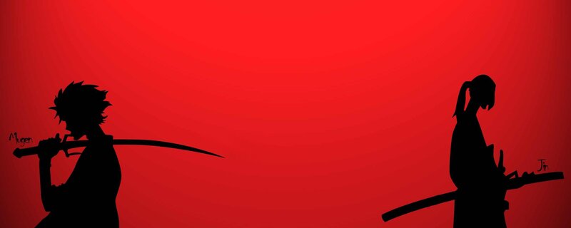 Silhouette of two swordsmen
