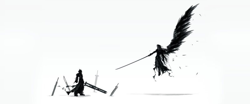 Silhouette of Two Warriors