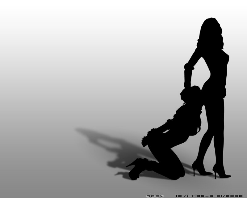 silhouette of two women