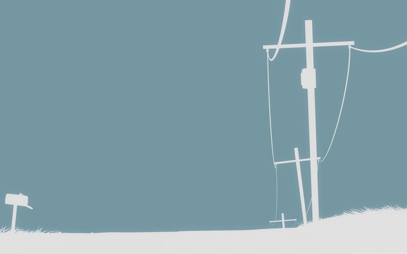 silhouette of utility poles