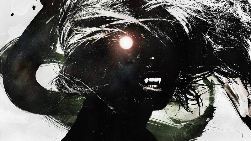 Silhouette of Vampire Face
