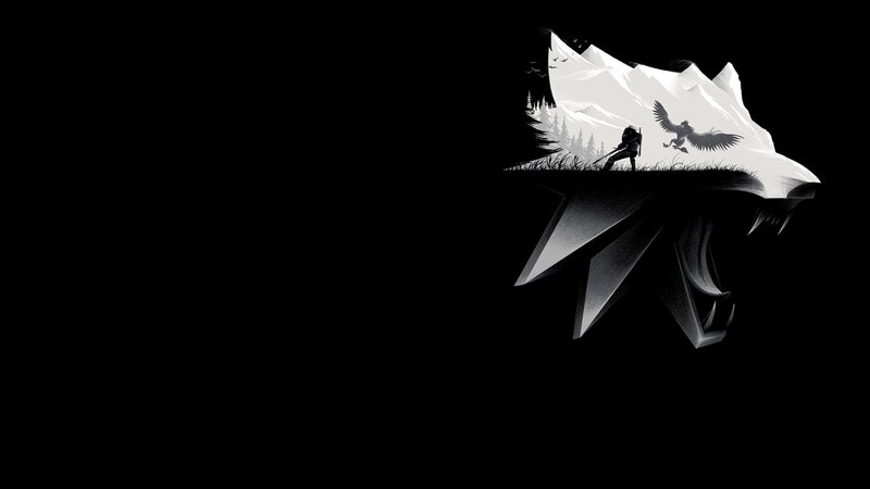 Silhouette of Warrior and Bird