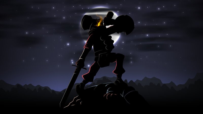Silhouette of Warrior — Black