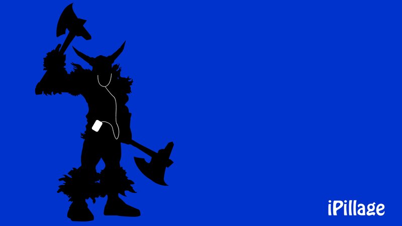 Silhouette of Warrior — Blue, Dramatic, Vector Art