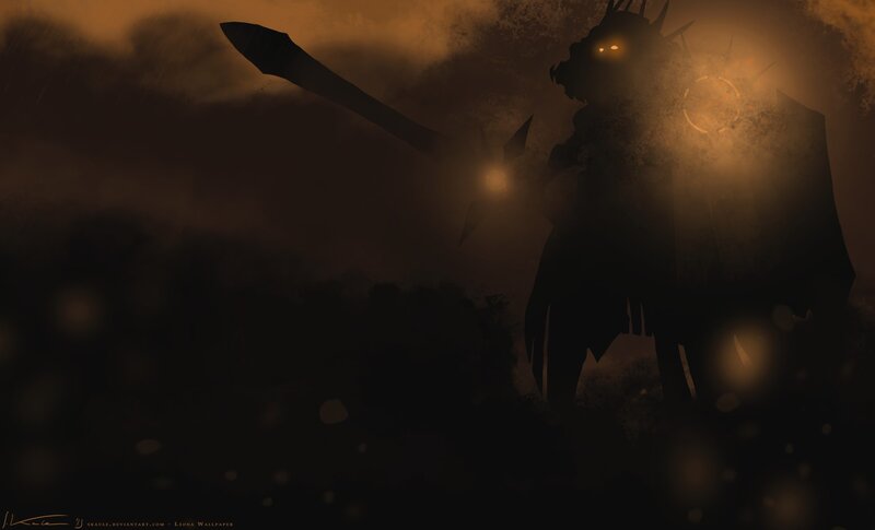 Silhouette of Warrior — Brown, Dramatic