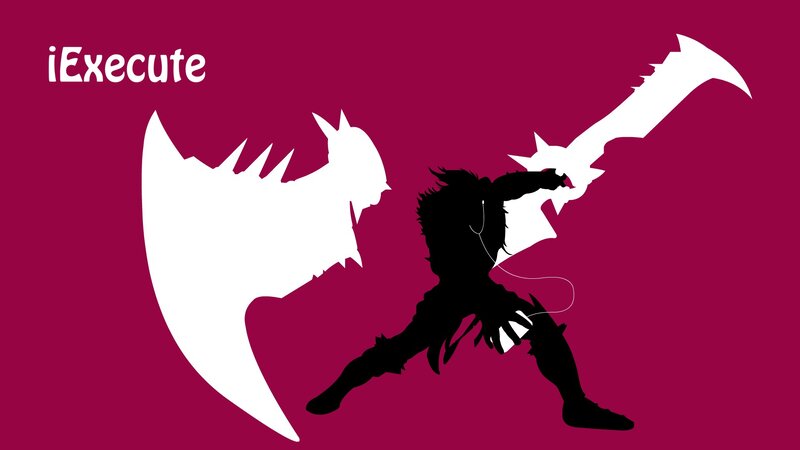 Silhouette of Warrior — Magenta