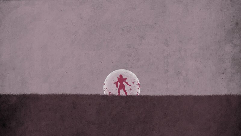 silhouette of warrior on moon