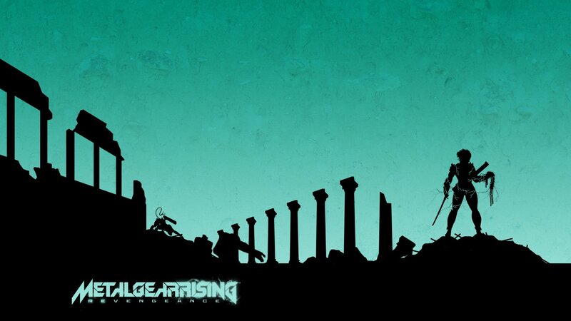 Silhouette of Warrior on Ruins
